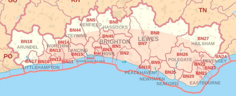 Bn Postcode Map Gadgets 2018